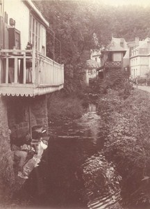 Bagnoles de l Orne WasherWomen Street Scene Snapshot Instantaneous 1900