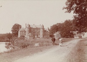 Flers sur Orne Castle Pond Snapshot Instantaneous Photo 1900