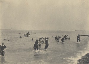 Dieppe Seaside Beach Scene Snapshot Instantaneous 1900