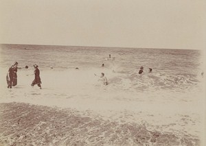Dieppe Seaside Beach Scene Snapshot Instantaneous 1900