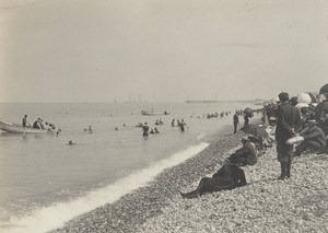 Dieppe Seaside Beach Scene Snapshot Instantaneous 1900