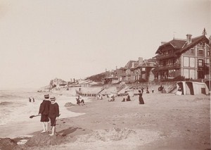 Honfleur Seaside Beach Scene Snapshot Photo Instantaneous 1900