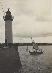 Royan Lighthouse Scene Snapshot Photo Instantaneous 1900