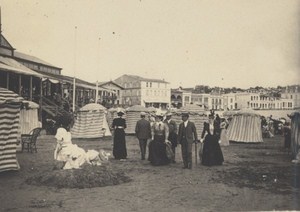 Royan Seaside Beach Scene Snapshot Photo Instantaneous 1900