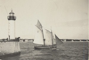 Royan Harbour Boat Scene Snapshot Photo Instantaneous 1900