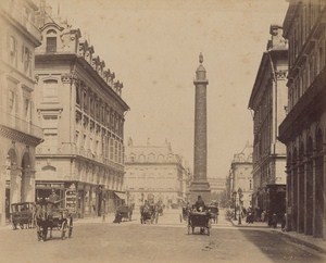 Rue de Castiglione Paris Street life Old Animated Instantaneous Photo 1885