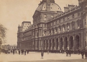 Louvre Milirary Paris Street Life Old Animated Instantaneous Photo 1885