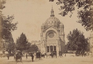 Saint Augustin Church Paris Street Life Old Animated Instantaneous Photo 1885