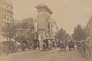 Porte Saint Denis Paris Street Life Old Animated Instantaneous Photo 1885