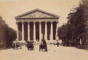 La Madeleine Church Paris Street Life Old Animated Instantaneous Photo 1885