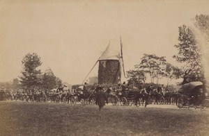 Les Courses de Longchamps Paris Street Life Old Instantaneous Photo 1885