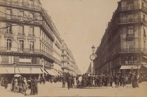 Rue Lafayette Paris Street Life Old Animated Instantaneous Photo 1885