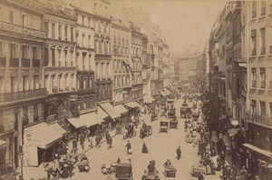 La Rue Montmartre Paris Street Life Old Animated Instantaneous Photo 1885