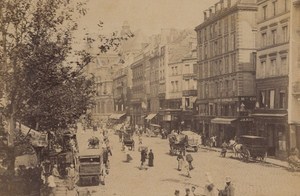 Les Halles Centrales Paris Street Life Old Animated Instantaneous Photo 1885