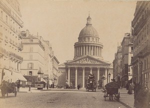 Le Pantheon Paris Street Life Old Animated Instantaneous Photo 1885