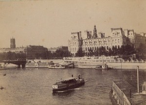 City Hall Paris Street Life Old Animated Instantaneous Photo 1885