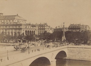 Pont au Change Paris Street Life Old Animated Instantaneous Photo 1885