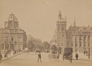 Palais de Justice Paris Street Life Old Animated Instantaneous Photo 1885