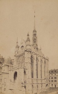 La Sainte Chapelle Paris Street Life Old Instantaneous Photo 1885