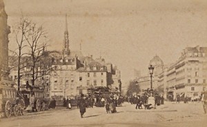 Place Saint Michel Paris Street Life Old Animated Instantaneous Photo 1885