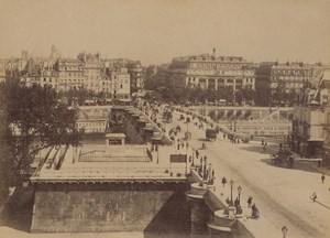 The Pont Neuf Paris Street Life Old Animated Instantaneous Photo 1885