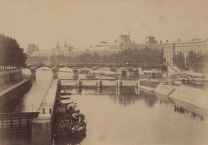 The Louvre Paris Street Life Old Instantaneous Photo 1885