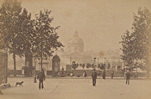 Pont des Arts Paris Street Life Old Animated Instantaneous Photo 1885