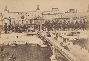 Pont des Saint Peres Paris Street Life Old Animated Instantaneous Photo 1885