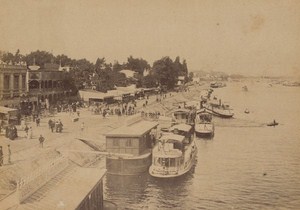 Le Point du Jour Boats Paris Street Life Old Animated Instantaneous Photo 1885