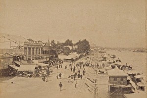 Le Point du Jour Boats Paris Street Life Old Instantaneous Photo 1885