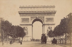 Arc de Triomphe de l Etoile Paris Street Life Old Instantaneous Photo 1885