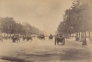 Avenue des Champs Elysees Paris Street Life Old Instantaneous Photo 1885