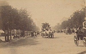 Avenue des Champs Elysees Paris Street Life Old Instantaneous Photo 1885