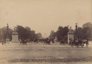 Avenue des Champs Elysees Paris Street Life Old Instantaneous Photo 1885