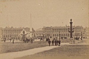 Place de la Concorde Paris Street Life Old Instantaneous Photo 1885