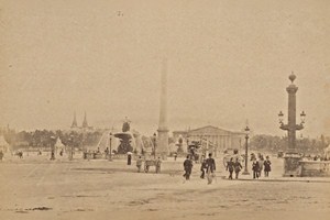 Place de la Concorde Paris Street Life Old Instantaneous Photo 1885