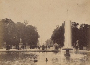 Jardin des Tuileries Paris Street Life Old Instantaneous Photo 1885