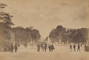 Jardin des Tuileries Paris Street Life Old Instantaneous Photo 1885