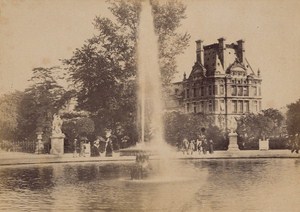 Jardin des Tuileries Paris Street Life Old Instantaneous Photo 1885