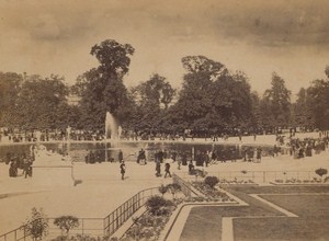 Jardin des Tuileries Paris Street Life Old Instantaneous Photo 1885