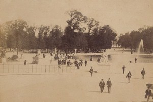 Jardin des Tuileries Paris Street Life Old Instantaneous Photo 1885