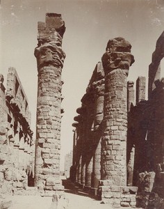 Egyptology Karnak Temple Ruins Egypt Old Photo 1900