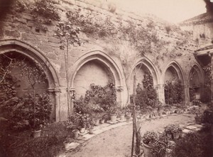 Castelnaudary cloister of the cathedral Architectural France Old Photo 1890