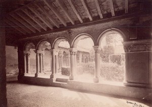 Castelnaudary cloister of the cathedral Architectural France Old Photo 1890
