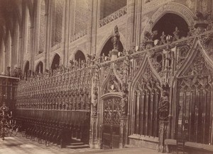 Albi Cathedral Interior Architectural France Old Photo 1890