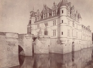 Chenonceaux Castle Facade Architectural France Old Photo 1890