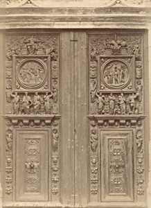 Rouen Saint Maclou Church Door Architectural France Old Photo 1890