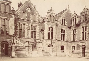 Bourges Castle Facade Architectural France Old Photo 1890