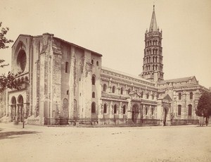 Toulouse Saint Sernin Church Architectural France Old Photo 1890