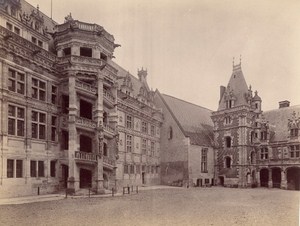 Blois Castle Facade Architectural France Old Photo 1890